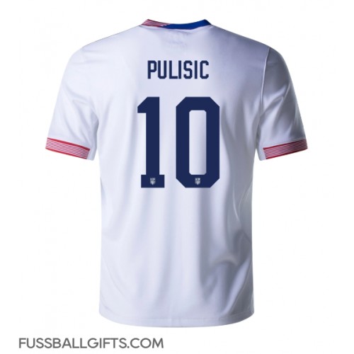 Vereinigte Staaten Christian Pulisic #10 Fußballbekleidung Heimtrikot Copa America 2024 Kurzarm